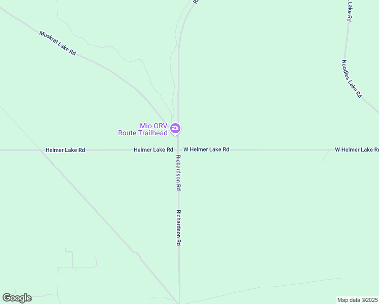 map of restaurants, bars, coffee shops, grocery stores, and more near 1561 Helmer Lake Road in Mio