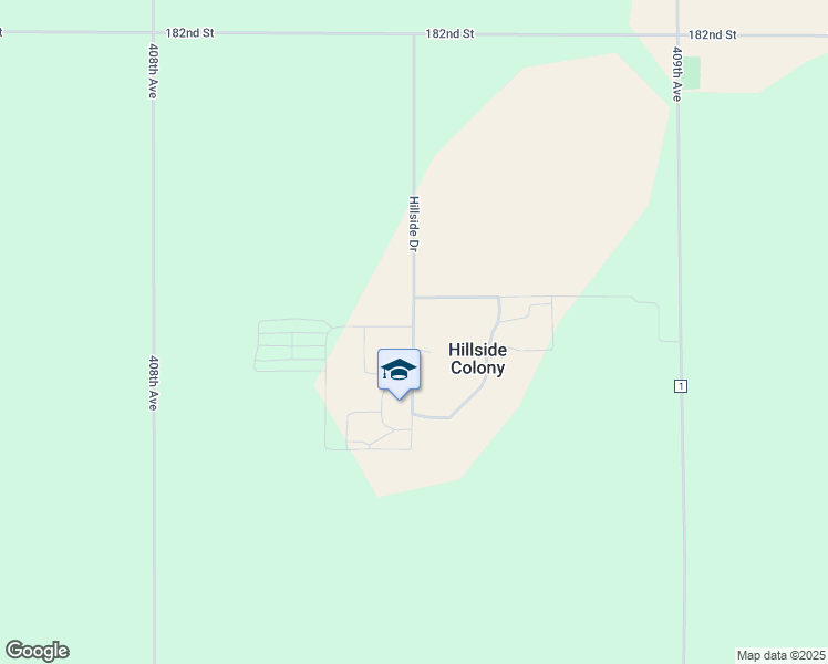 map of restaurants, bars, coffee shops, grocery stores, and more near 18248 Hillside Drive in Doland