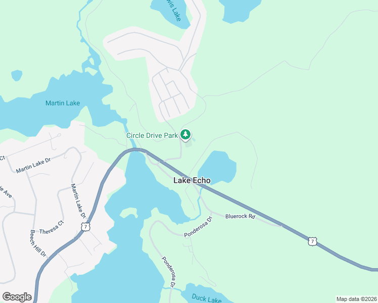 map of restaurants, bars, coffee shops, grocery stores, and more near 34 Circle Drive in Lake Echo