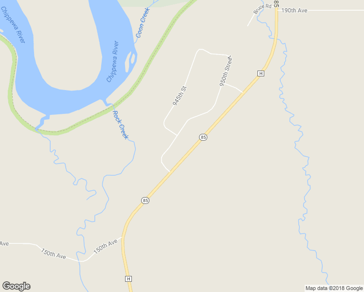 map of restaurants, bars, coffee shops, grocery stores, and more near N1678 950th Street in Eau Claire