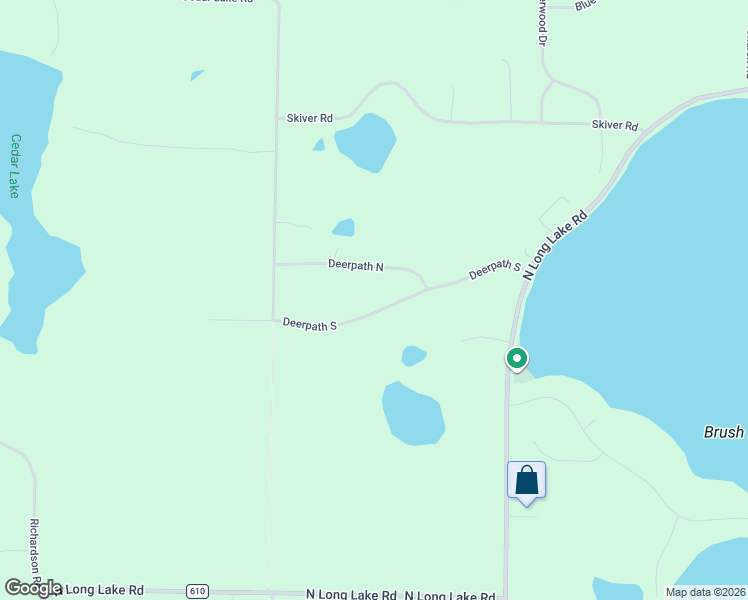 map of restaurants, bars, coffee shops, grocery stores, and more near 10182-10498 Deerpath South in Traverse City