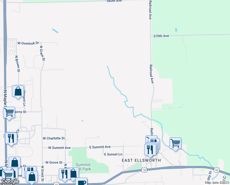 map of restaurants, bars, coffee shops, grocery stores, and more near in Ellsworth