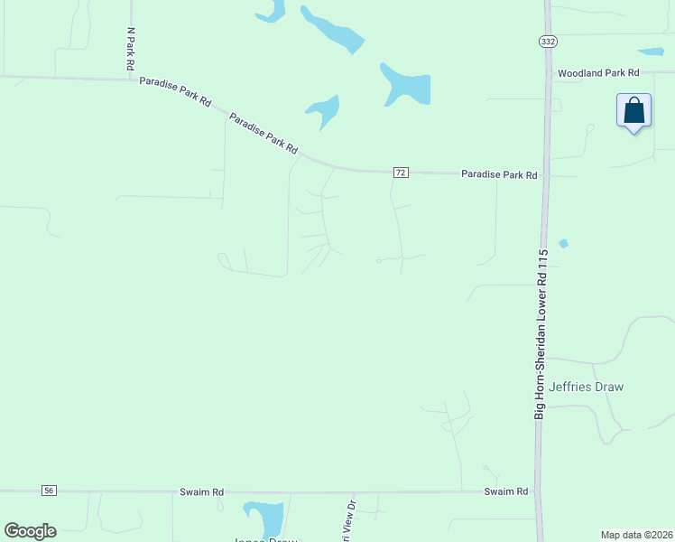 map of restaurants, bars, coffee shops, grocery stores, and more near 24 Taxi Drive in Sheridan