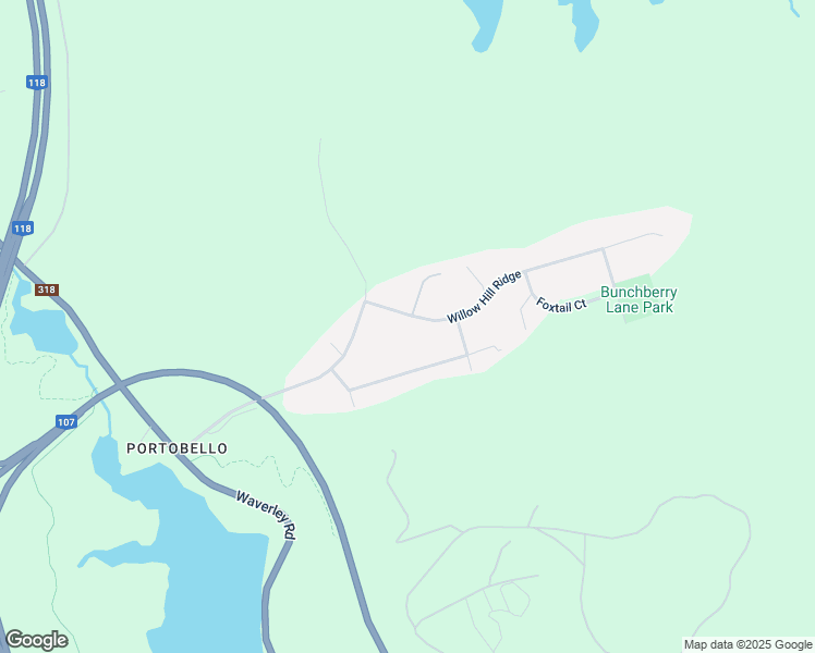 map of restaurants, bars, coffee shops, grocery stores, and more near 36 Willow Hill Ridge in Waverley