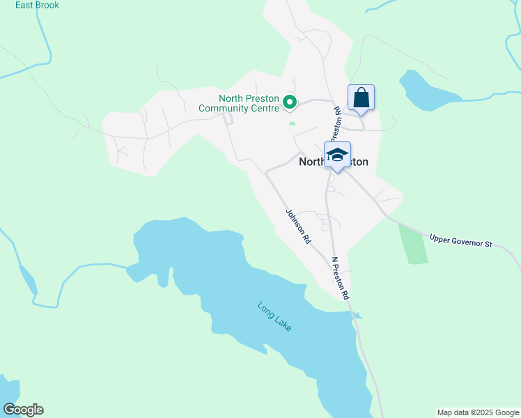 map of restaurants, bars, coffee shops, grocery stores, and more near 108 Johnson Road in Cherry Brook