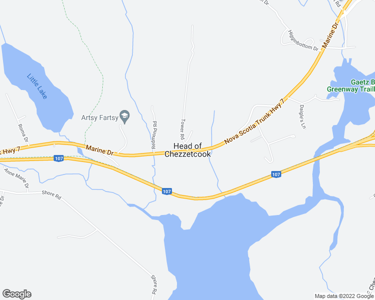 map of restaurants, bars, coffee shops, grocery stores, and more near in Head of Chezzetcook