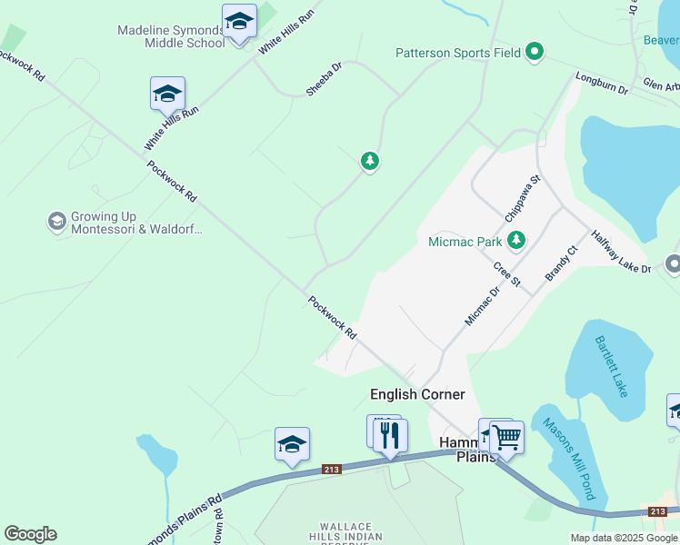 map of restaurants, bars, coffee shops, grocery stores, and more near 9 Norman Boulevard in Hammonds Plains