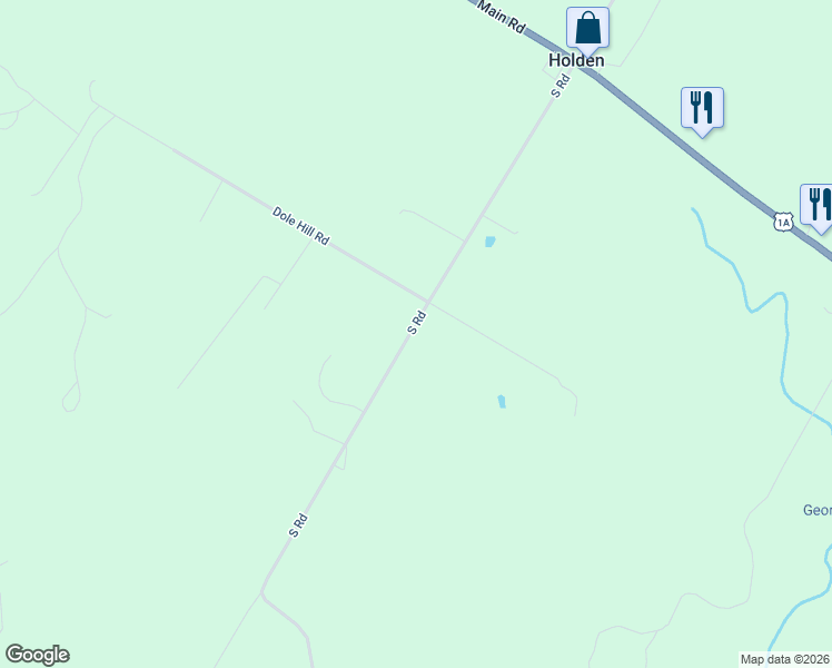 map of restaurants, bars, coffee shops, grocery stores, and more near 177 South Road in Holden