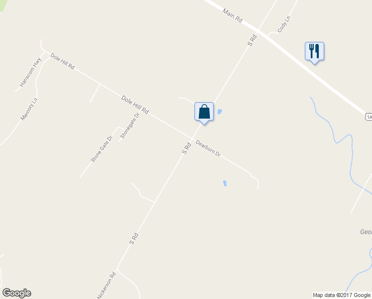 map of restaurants, bars, coffee shops, grocery stores, and more near 177 South Road in Holden