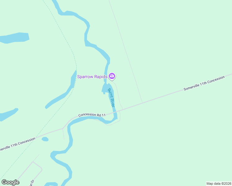 map of restaurants, bars, coffee shops, grocery stores, and more near Sparrow Road in Kinmount