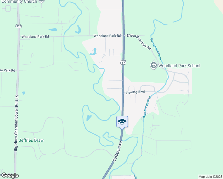 map of restaurants, bars, coffee shops, grocery stores, and more near 5078 Coffeen Ave in Sheridan