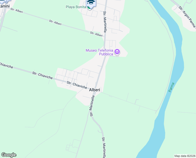 map of restaurants, bars, coffee shops, grocery stores, and more near 190 Strada Martinella in Alberi