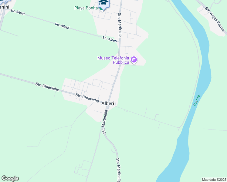 map of restaurants, bars, coffee shops, grocery stores, and more near 190 Strada Martinella in Alberi