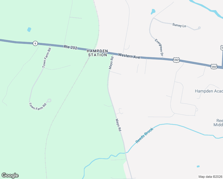 map of restaurants, bars, coffee shops, grocery stores, and more near 152 Mayo Road in Hampden