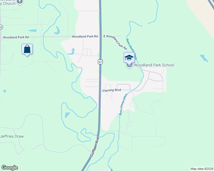 map of restaurants, bars, coffee shops, grocery stores, and more near 803 Fleming Boulevard in Sheridan