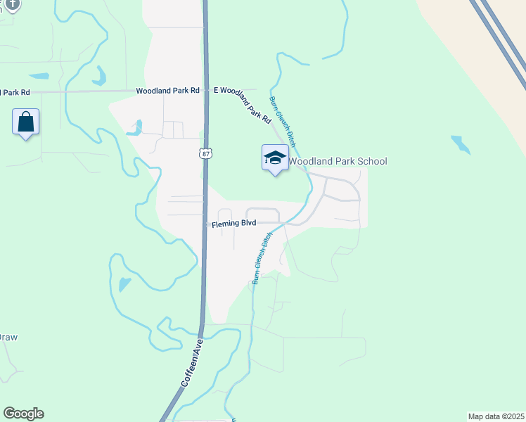 map of restaurants, bars, coffee shops, grocery stores, and more near 803 Fleming Boulevard in Sheridan