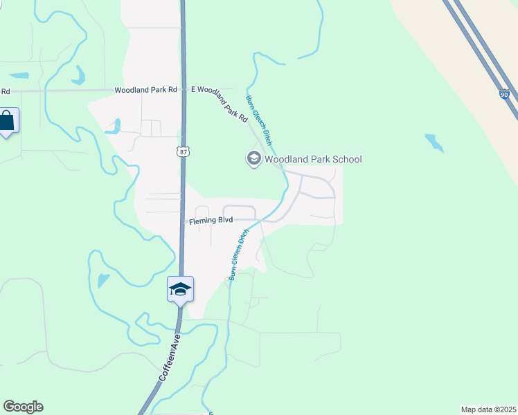 map of restaurants, bars, coffee shops, grocery stores, and more near 1005 Fleming Boulevard in Sheridan