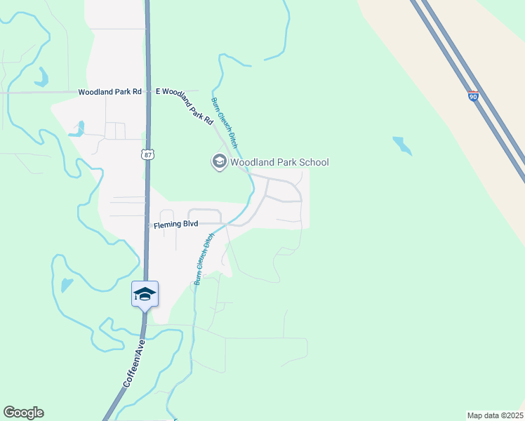 map of restaurants, bars, coffee shops, grocery stores, and more near 1227 Woodwind Drive in Sheridan