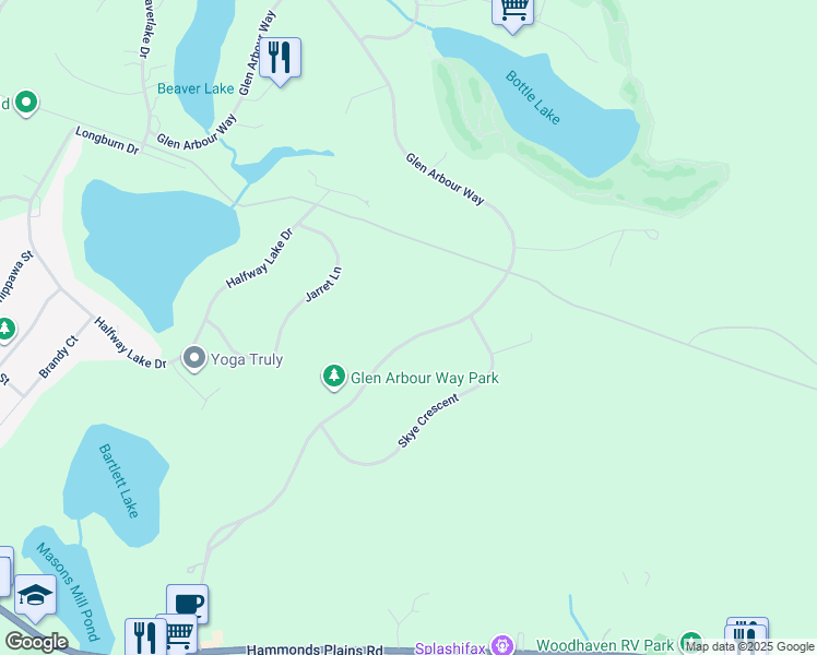 map of restaurants, bars, coffee shops, grocery stores, and more near 142 Glen Arbour Way in Hammonds Plains