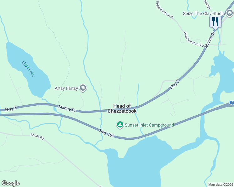 map of restaurants, bars, coffee shops, grocery stores, and more near 39 Tower Road in Head of Chezzetcook