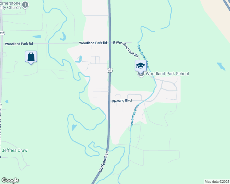 map of restaurants, bars, coffee shops, grocery stores, and more near 4563-5029 Coffeen Avenue in Sheridan