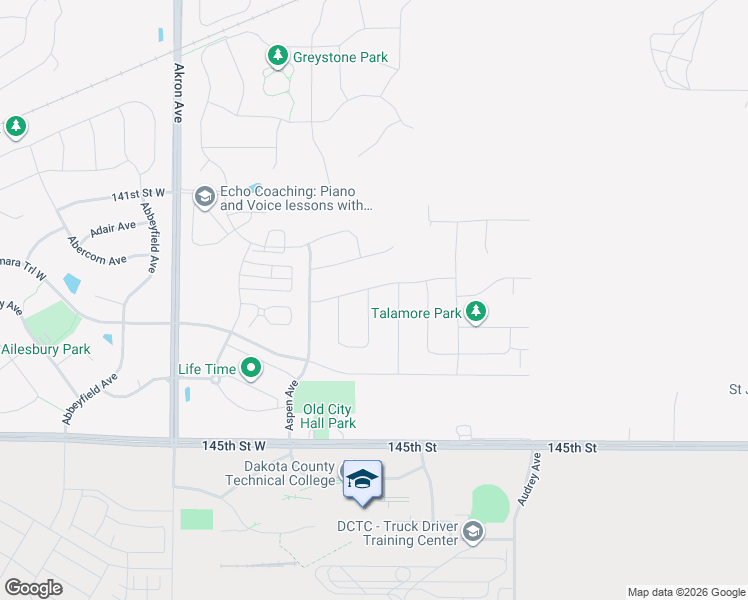 map of restaurants, bars, coffee shops, grocery stores, and more near in Rosemount