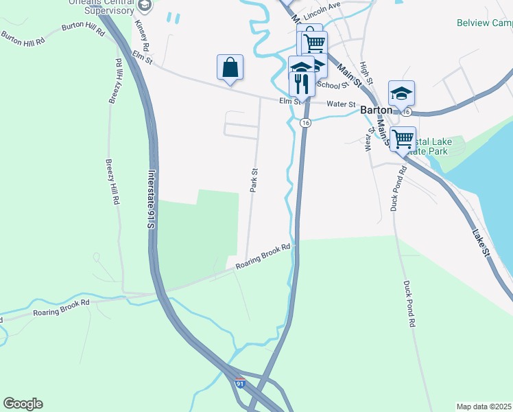 map of restaurants, bars, coffee shops, grocery stores, and more near 331 Park Street in Barton