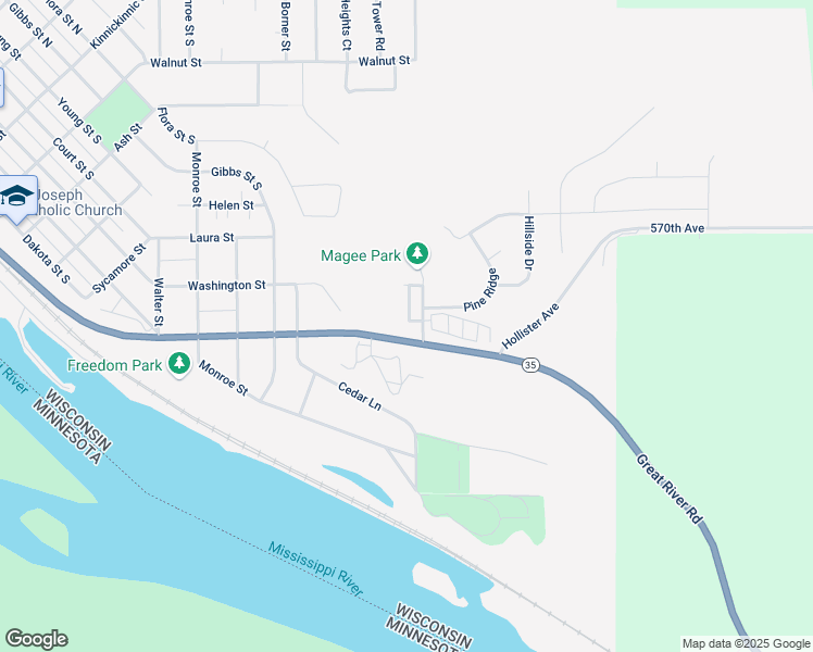 map of restaurants, bars, coffee shops, grocery stores, and more near 667 Dexter Street South in Prescott