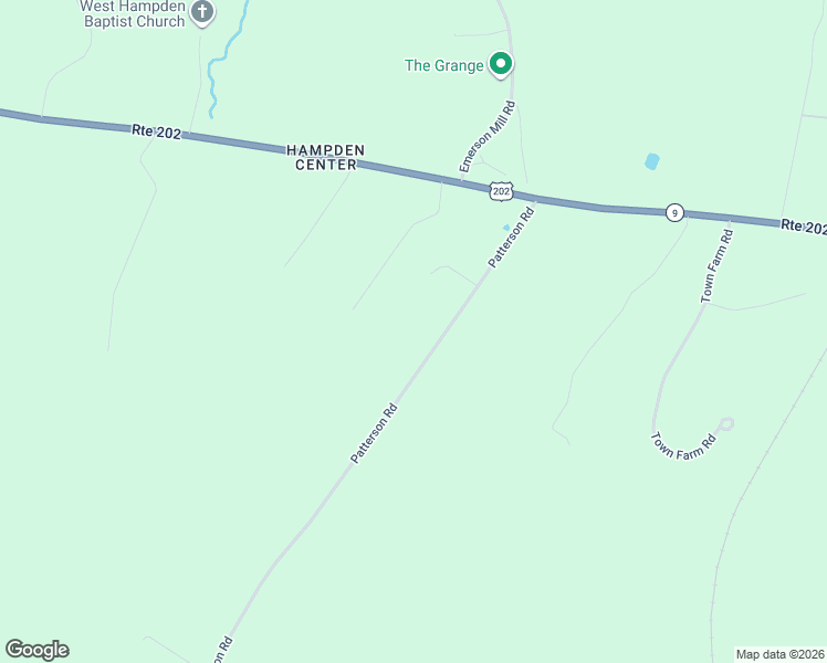 map of restaurants, bars, coffee shops, grocery stores, and more near 42 Patterson Road in Hampden