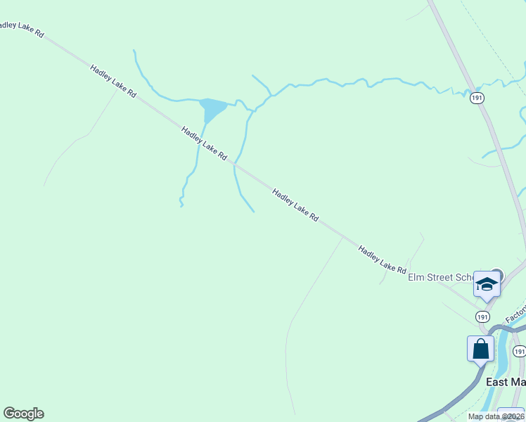 map of restaurants, bars, coffee shops, grocery stores, and more near 158 Hadley Lake Road in East Machias