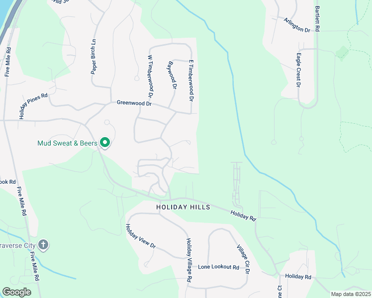 map of restaurants, bars, coffee shops, grocery stores, and more near 3464 Blackwood Drive in Traverse City