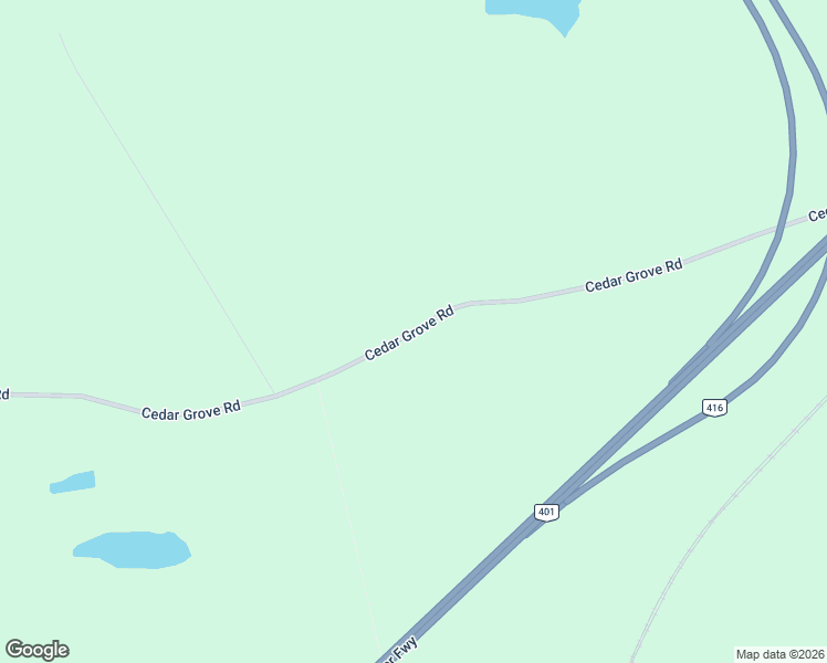 map of restaurants, bars, coffee shops, grocery stores, and more near 3320 Cedar Grove Road in Leeds and Grenville United Counties