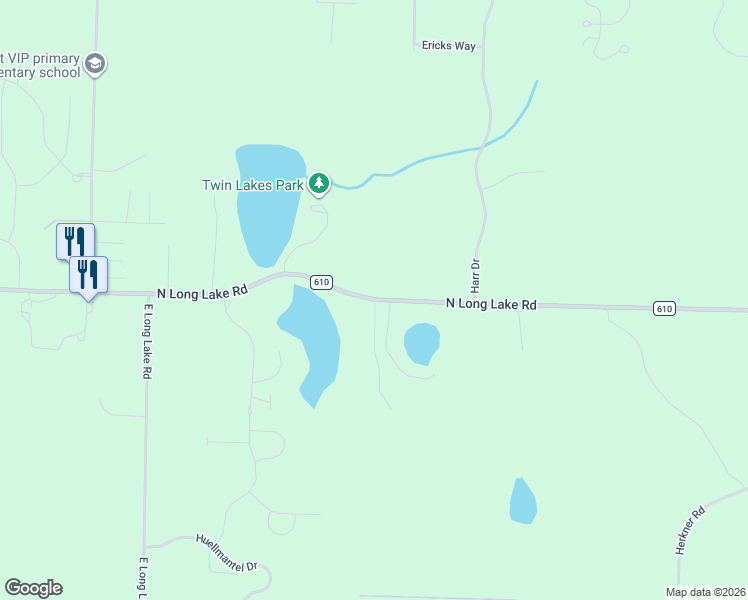 map of restaurants, bars, coffee shops, grocery stores, and more near 6603 North Long Lake Road in Traverse City
