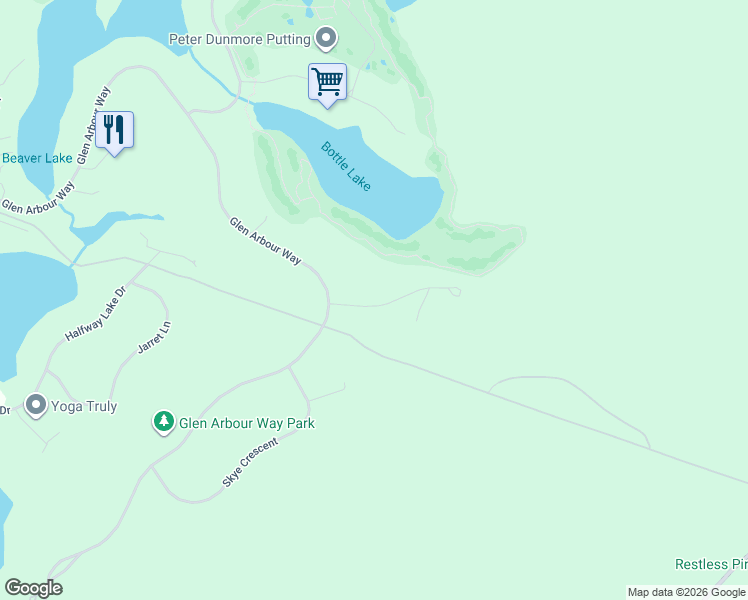 map of restaurants, bars, coffee shops, grocery stores, and more near 38 Greenside Lane in Hammonds Plains