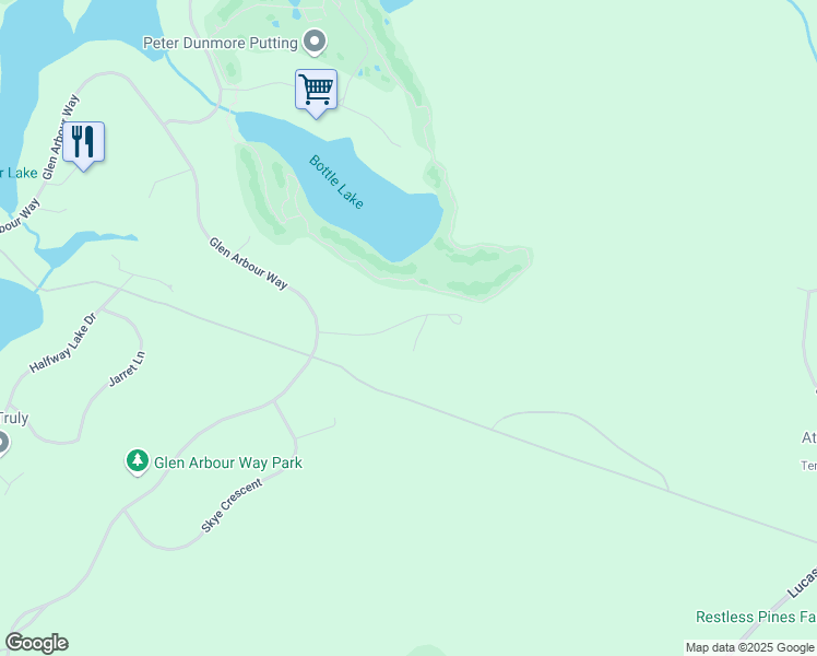 map of restaurants, bars, coffee shops, grocery stores, and more near 69 Greenside Lane in Hammonds Plains