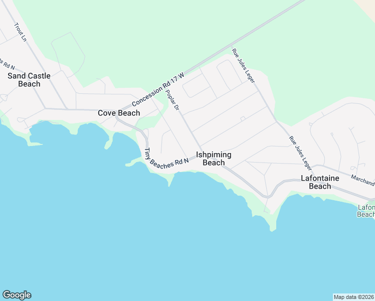 map of restaurants, bars, coffee shops, grocery stores, and more near 1 Pine Needles Drive in Simcoe County