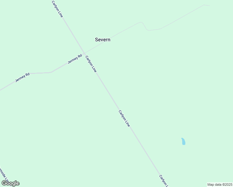 map of restaurants, bars, coffee shops, grocery stores, and more near 1597 Carlyon Line in Orillia