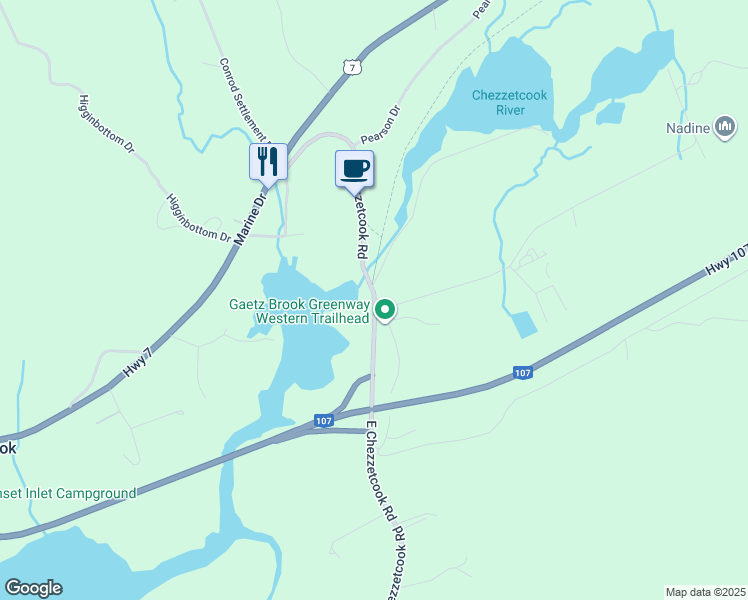 map of restaurants, bars, coffee shops, grocery stores, and more near 1 East Chezzetcook Road in Head of Chezzetcook