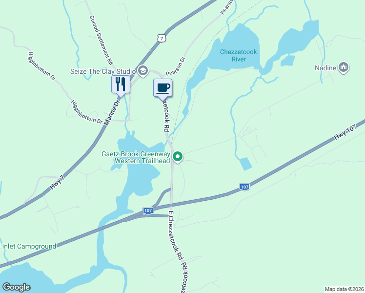 map of restaurants, bars, coffee shops, grocery stores, and more near 19 Motts Drive in Head of Chezzetcook