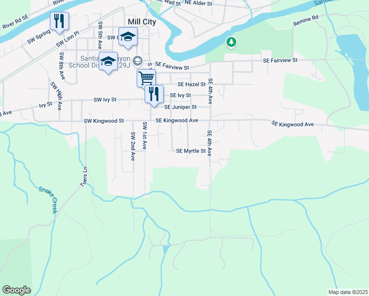 map of restaurants, bars, coffee shops, grocery stores, and more near 1158 Southeast 2nd Avenue in Mill City