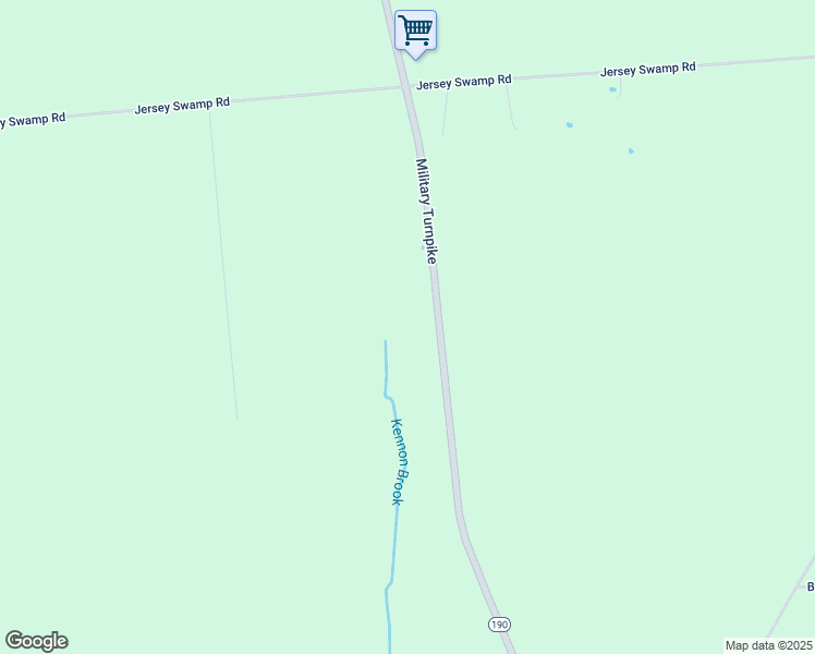 map of restaurants, bars, coffee shops, grocery stores, and more near 2433 Military Turnpike in West Chazy