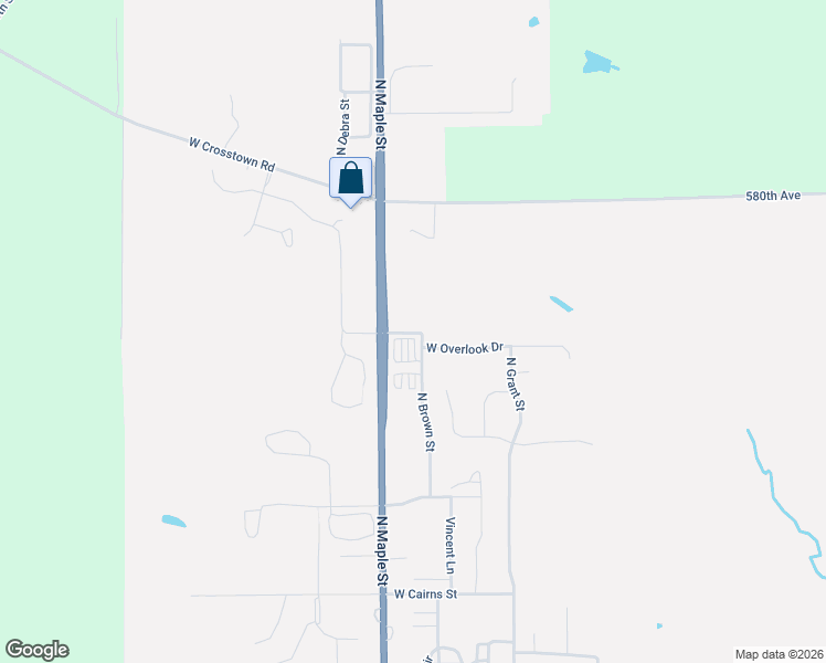 map of restaurants, bars, coffee shops, grocery stores, and more near 334 W Overlook Dr in Ellsworth