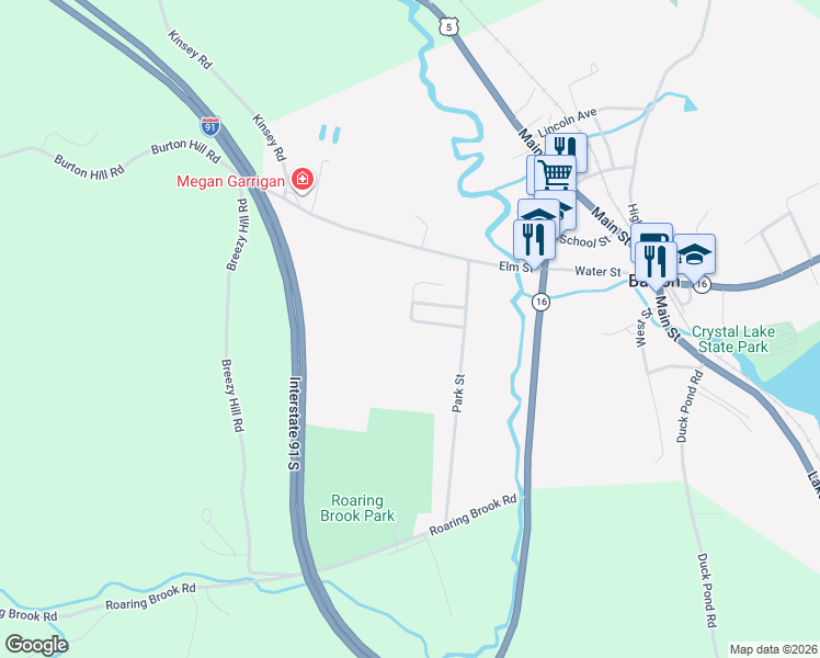 map of restaurants, bars, coffee shops, grocery stores, and more near 89 Roland Lane in Barton
