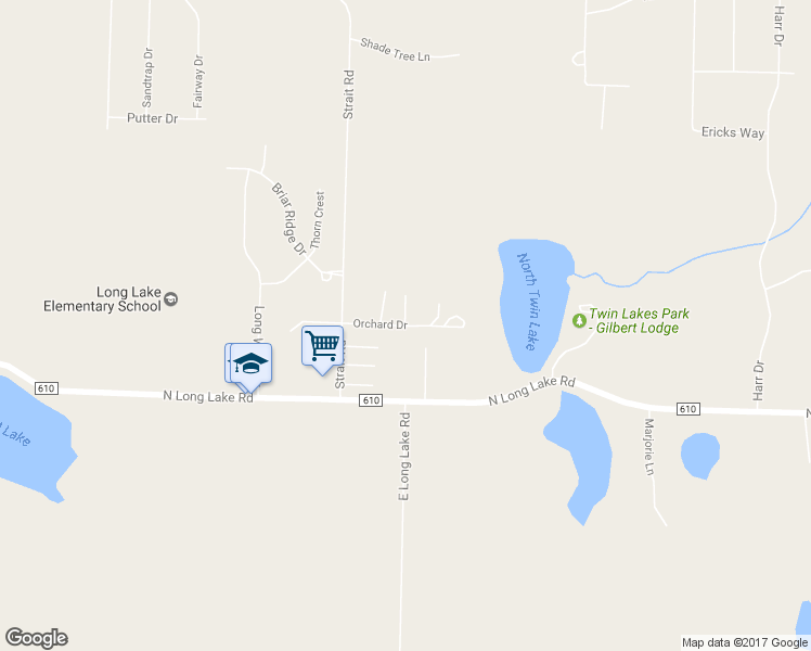 map of restaurants, bars, coffee shops, grocery stores, and more near 7214 Orchard Drive in Traverse City