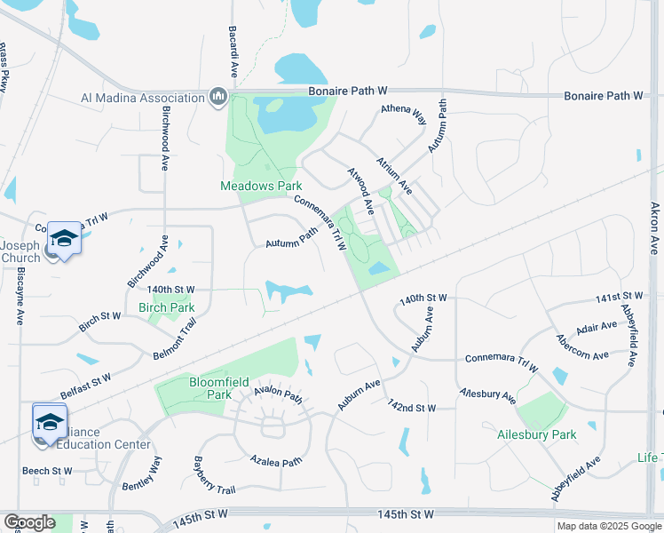 map of restaurants, bars, coffee shops, grocery stores, and more near 13914 Autumn Wood Court in Rosemount