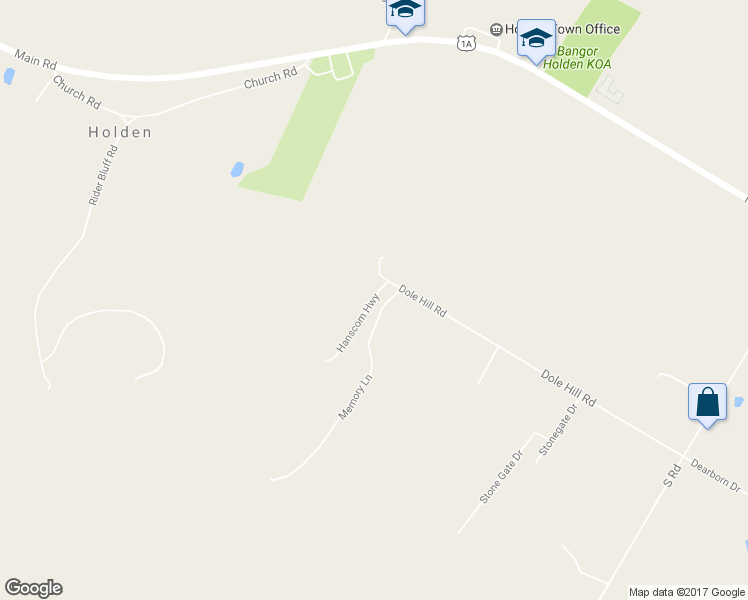 map of restaurants, bars, coffee shops, grocery stores, and more near 9 Hanscom Highway in Holden