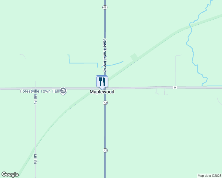 map of restaurants, bars, coffee shops, grocery stores, and more near 7583 County Road H in Sturgeon Bay