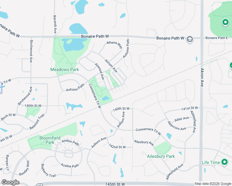 map of restaurants, bars, coffee shops, grocery stores, and more near 1624 139th Street West in Rosemount