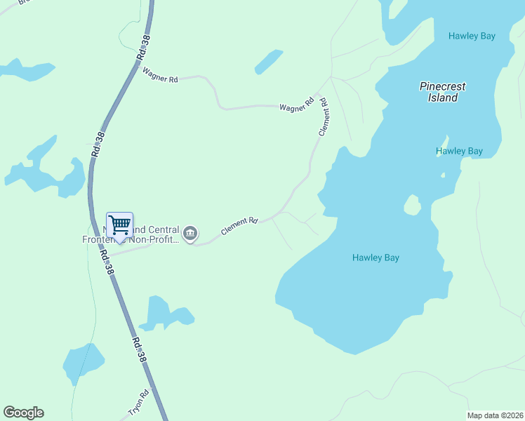 map of restaurants, bars, coffee shops, grocery stores, and more near 1171 Clement Road in Sharbot Lake