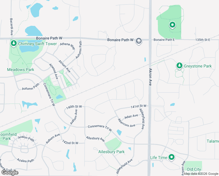 map of restaurants, bars, coffee shops, grocery stores, and more near 13936 Ashford Path in Rosemount
